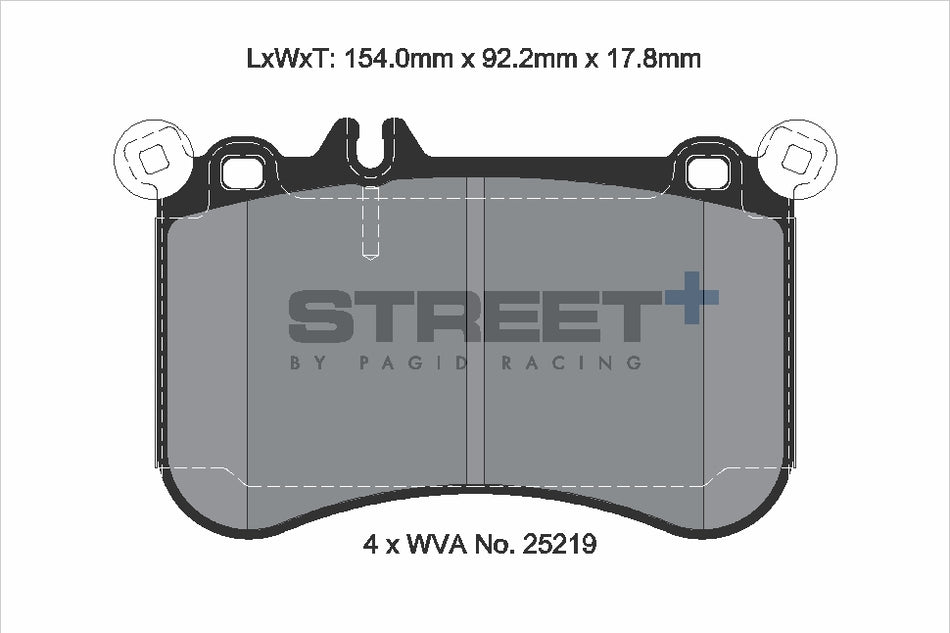 PAGID STREET+ Front Axle Set for MERCEDES-BENZ CLS (C218) CLS 500 (218.373) 02/11→12/17
