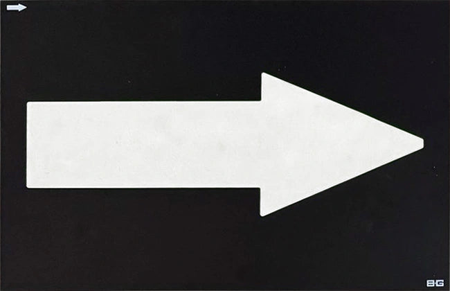 B-G Racing Standard White Arrow Symbol