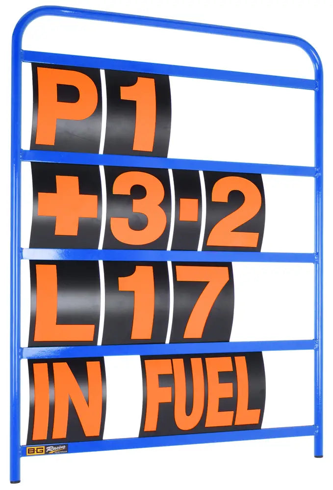 B-G Racing Standard Blue Aluminium Pit Board