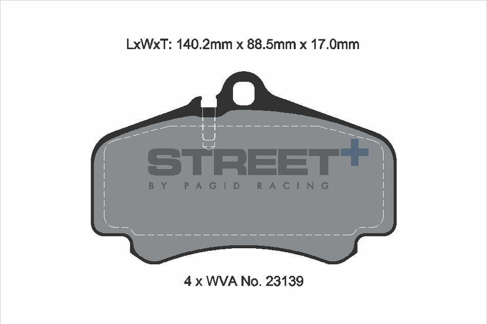 PAGID STREET+ Front Axle Set for PORSCHE 911 (996) 3.4 Carrera 4 08/97→07/01