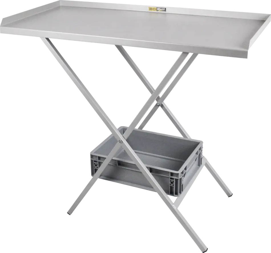 B-G Racing Folding Paddock Table - Grey Powder Coated