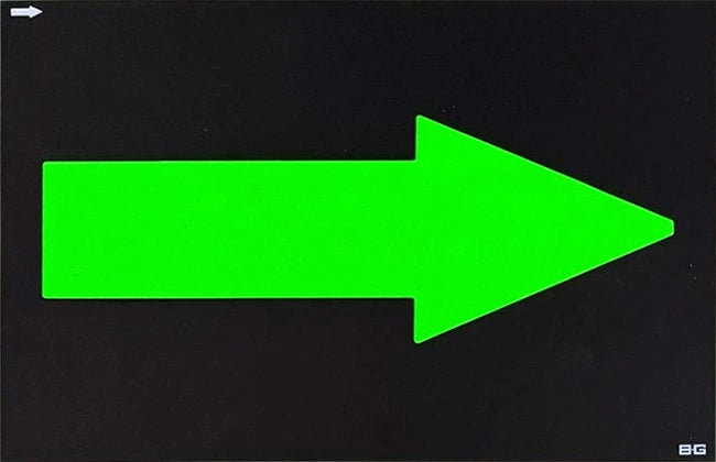 B-G Racing Standard Hi Vis Green Arrow Symbol