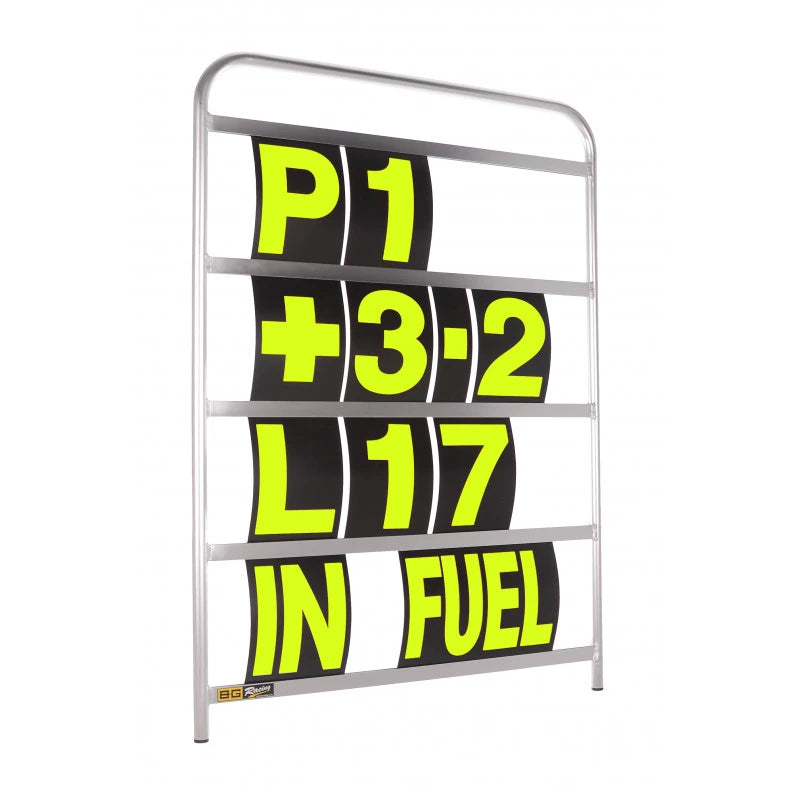 B-G Racing Standard Pit Board Number Set - Hi Vis Yellow
