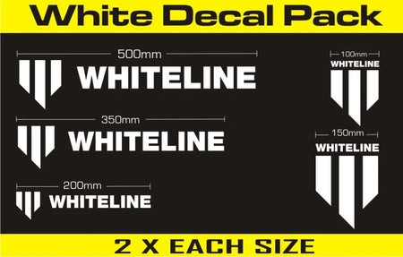 Whiteline Performance Whiteline Performance Decal Kits - White for MERCHANDISE DECALS