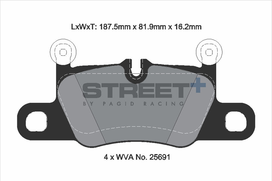 PAGID STREET+ Rear Axle Set for PORSCHE 911 (991) 3.0 Carrera 11/15→12/19