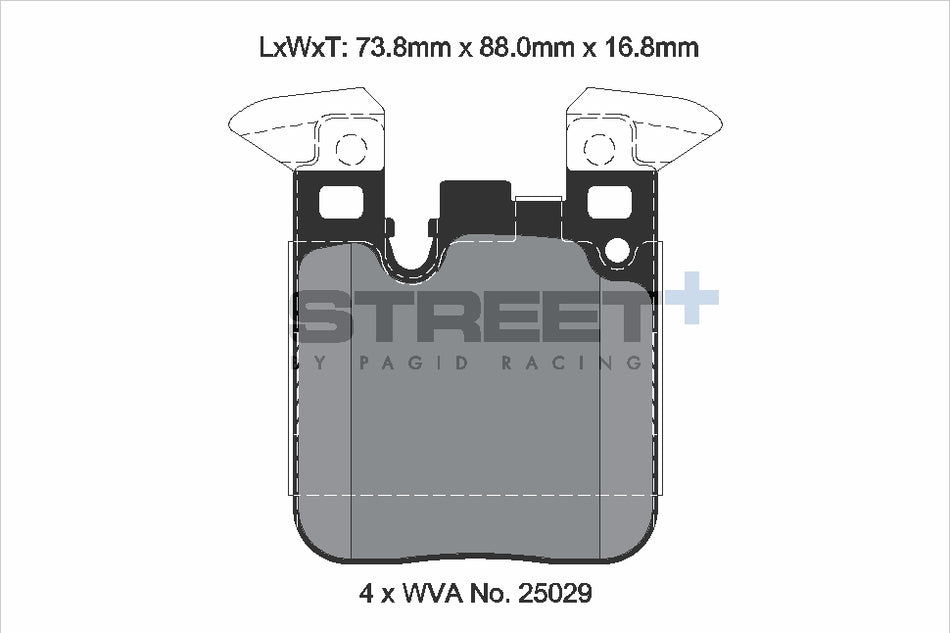 PAGID STREET+ Rear Axle Set for BMW 3 (F30, F80) M3 Competition 03/16→10/18