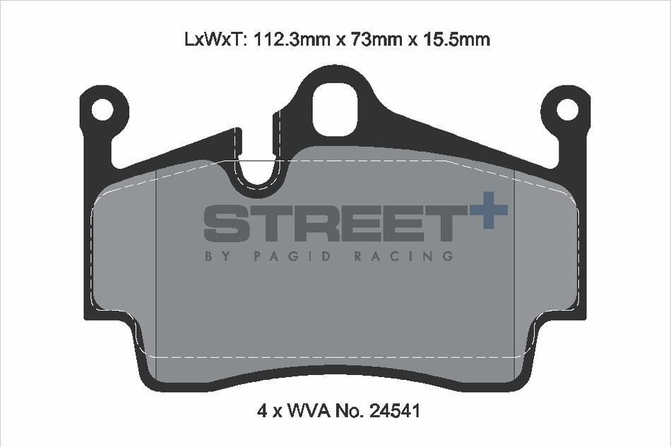 PAGID STREET+ Rear Axle Set for PORSCHE 718 BOXSTER (982) 2.0 (982320, 982321) 04/16