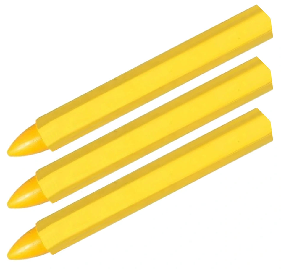 B-G Racing Tyre Chalk Marker Stick - Yellow (Pack of 3)