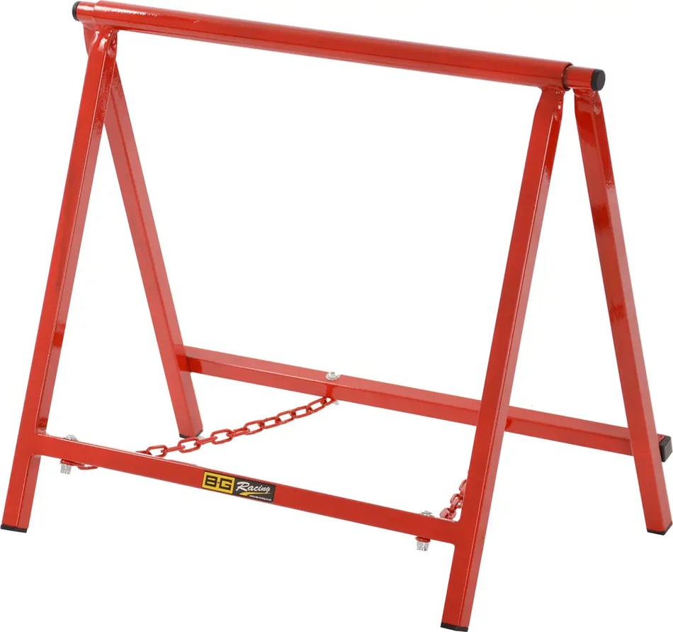 B-G Racing Large 18" Red Chassis Stands (Pair) - Powder Coated