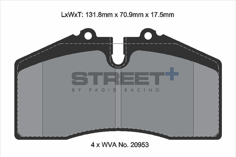 PAGID STREET+ Rear Axle Set for PORSCHE 911 Convertible (993) 3.8 Carrera 08/95→09/97
