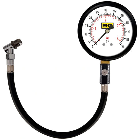 B-G Racing 4" Tyre Pressure Gauge - 0-60 Psi/0-4 Bar