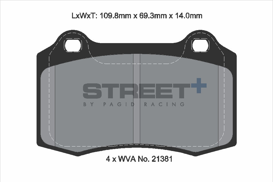 PAGID STREET+ Front Axle Set for FORD FOCUS I (DAW, DBW) RS 10/02→11/04