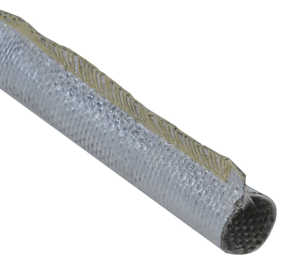 B-G Racing Aluminium / Fibre Glass Heat Shield Sleeve (Sewn) 1m Length x 30mm Internal Diameter