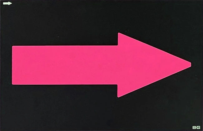 B-G Racing Standard Hi Vis Pink Arrow Symbol