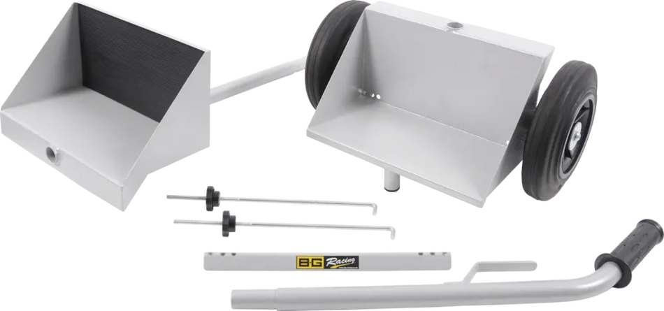 B-G Racing Battery Trolley with Tray - Grey Powder Coated