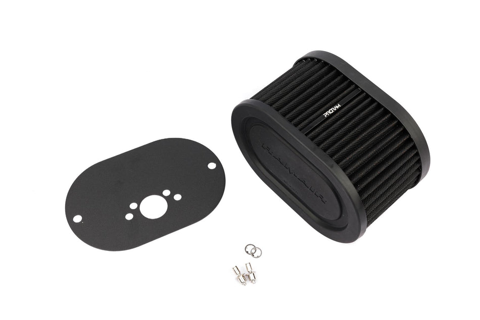 Ramair Pleated Carb Air Filter Baseplate to fit SU HS2 1.25in (32mm Mini Offset) 100mm