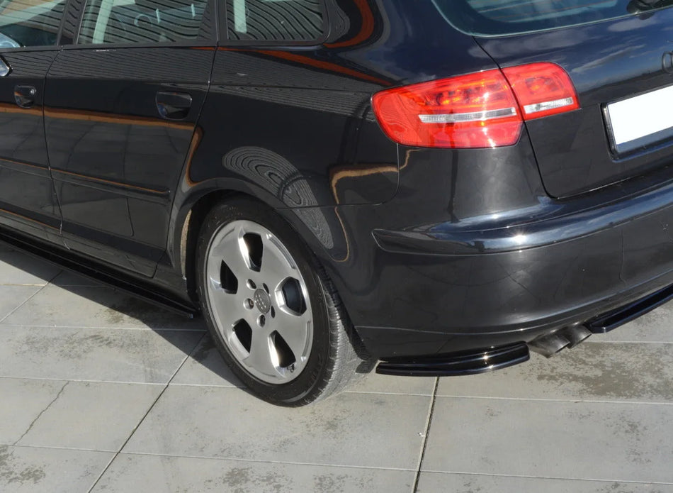 Maxton Rear Side Splitters Audi A3 Sportback 8P/ 8P Facelift - Carbon Look