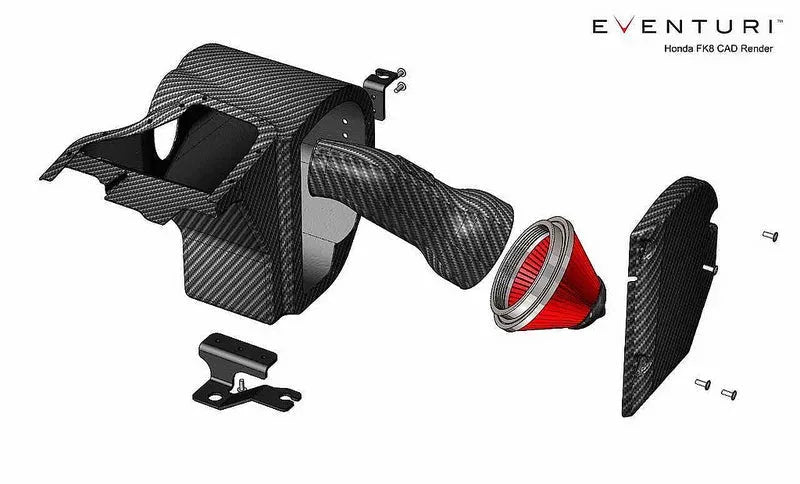 Eventuri FK8 Civic Type R Black Carbon intake