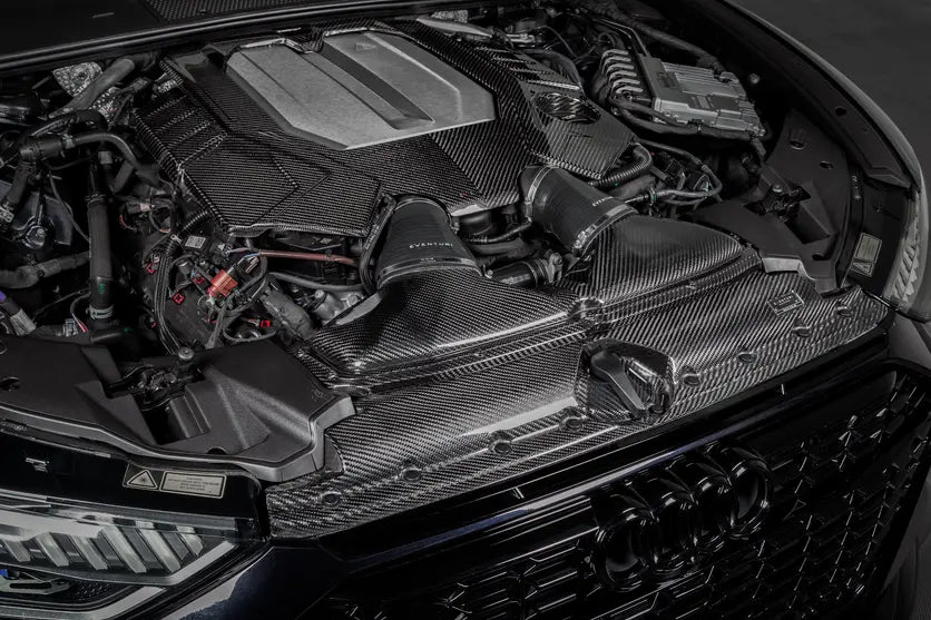 Eventuri Audi C8 RS6 RS7 Black Carbon Engine Cover Gloss