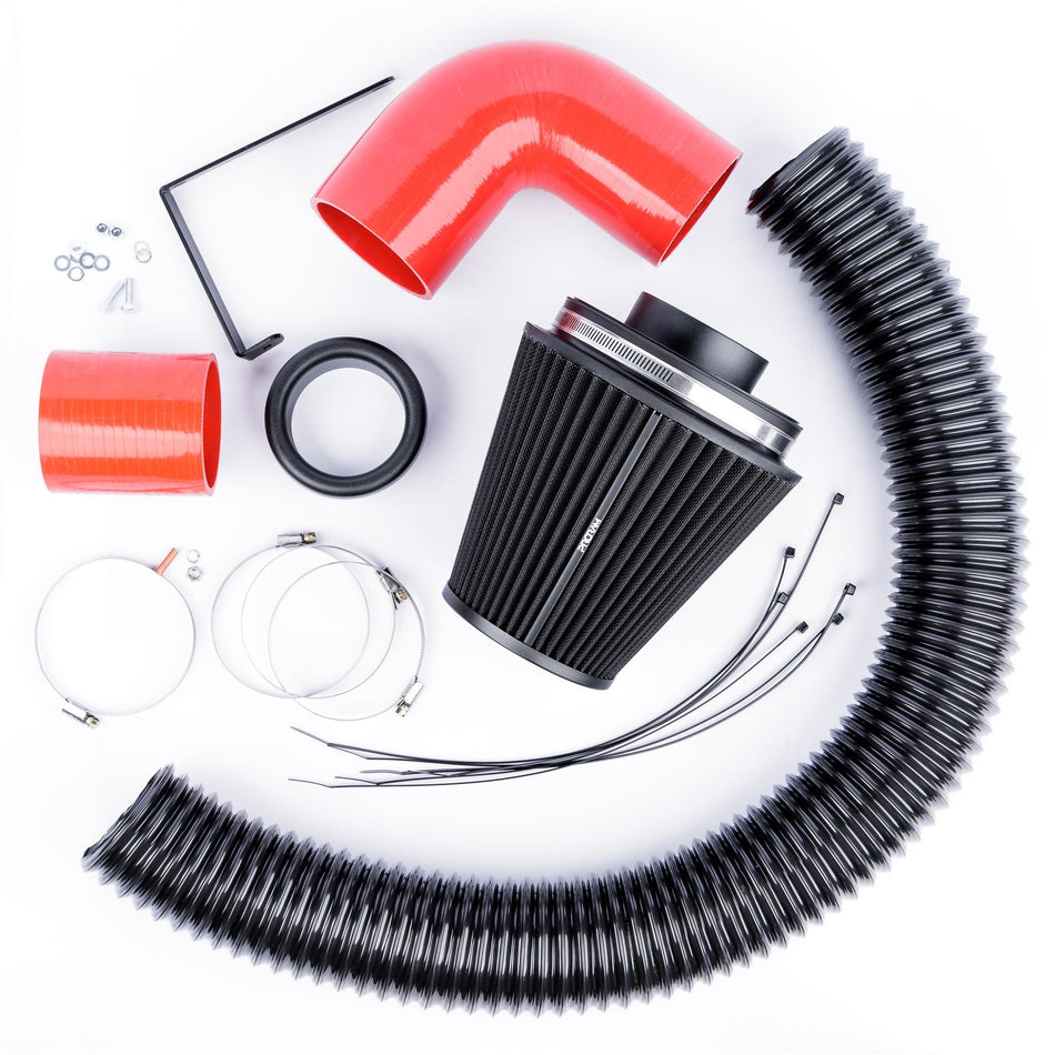 Ramair Proram Induction Kit to fit VW MK5 R32 - Red Hoses