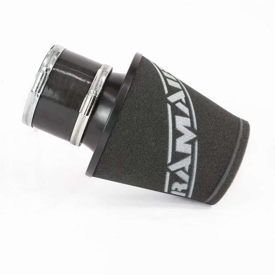 Ramair Medium Foam Filter Aluminium Base 100mm OD Black with Silicone Coupler