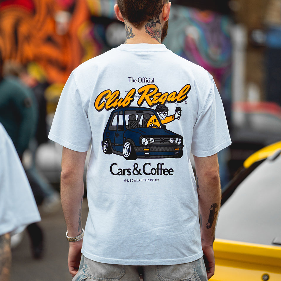 Club Regal Cars & Coffee T-Shirt - White