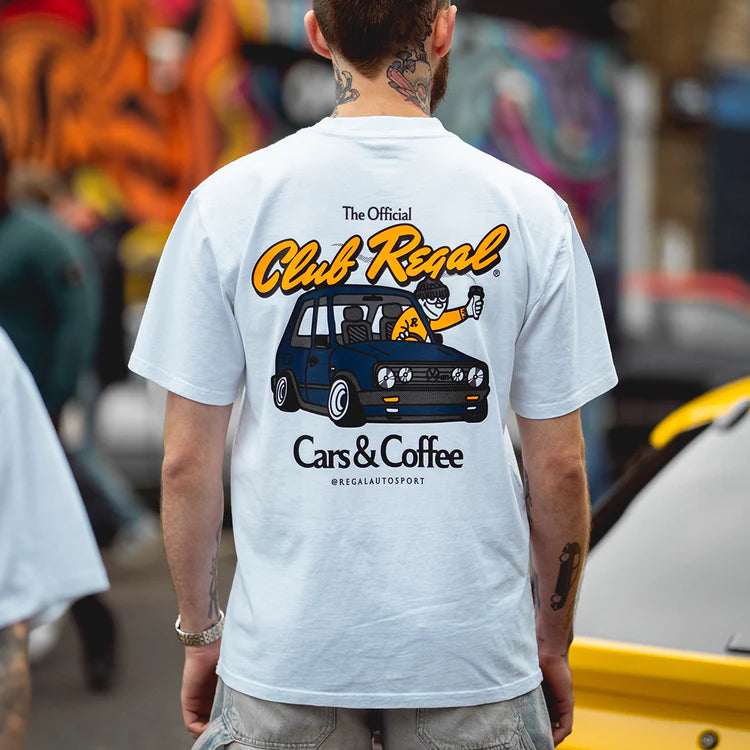 Club Regal Cars & Coffee T-Shirt - White