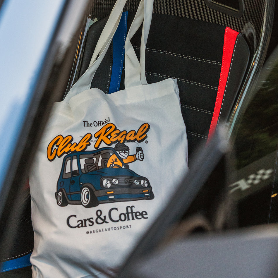 Club Regal Cars & Coffee Tote Bag
