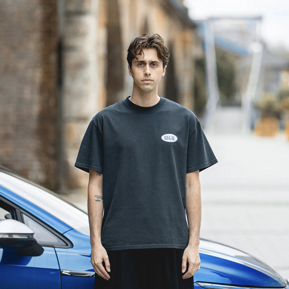 Club Regal Laurel T-Shirt - Faded Black