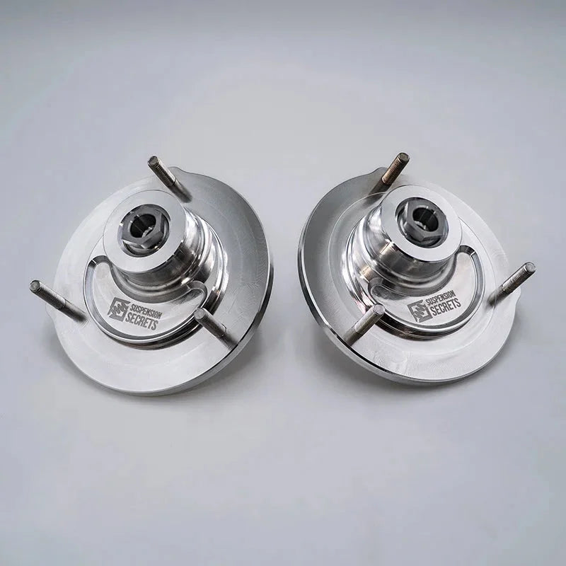 Suspension Secrets Front Camber Caster Plate Top Mounts - Porsche 981 / 718 Cayman / Boxster - image 1