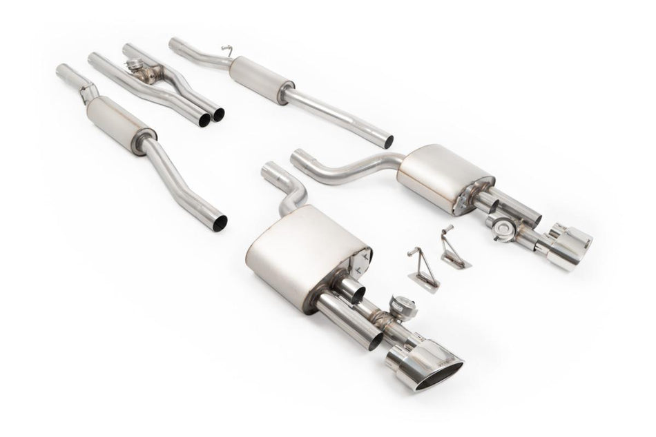 Milltek Audi RS4 B7 - V2 Valved Cat-Back with Active H Pipe Systems
