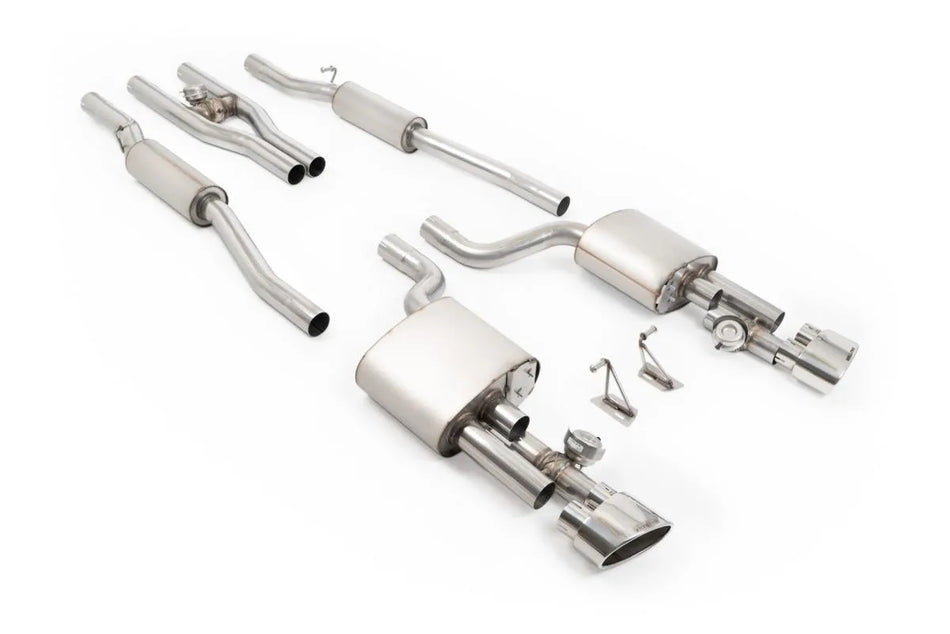 Milltek Audi RS4 B7 - V2 Valved Cat-Back with Active H Pipe Systems