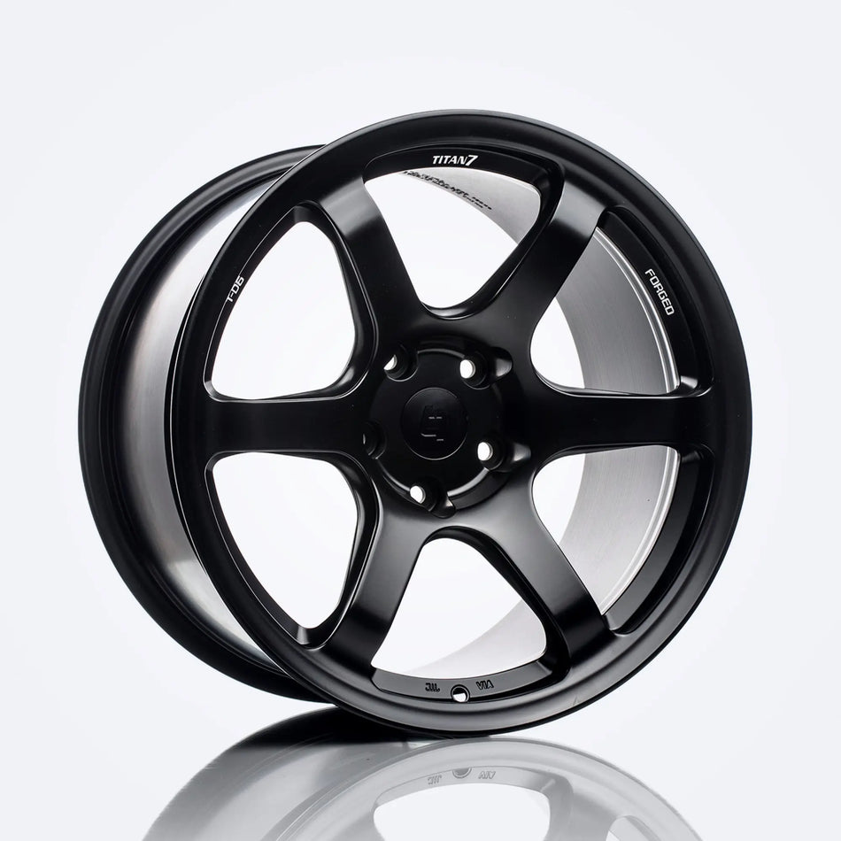 Titan 7 Forged Aluminium Wheel - D6e 19x10.5 44 5x120 72.56 In Machine Black