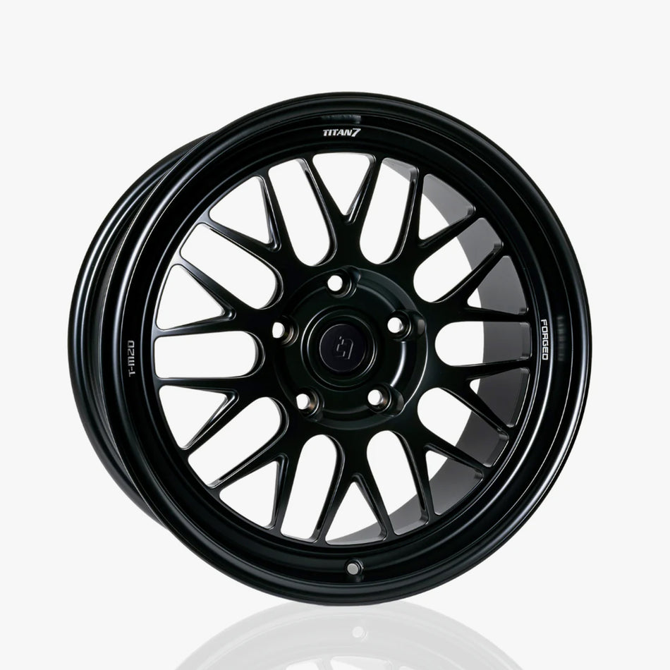 Titan 7 Forged Aluminium Wheel - T-M20 18x8.5 44 5x112 66 In Machine Black