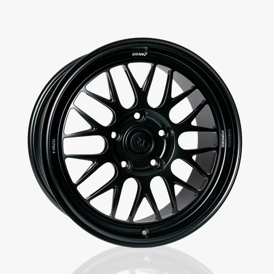 Titan 7 Forged Aluminium Wheel - T-M20 18x8.5 44 5x112 66 In Machine Black