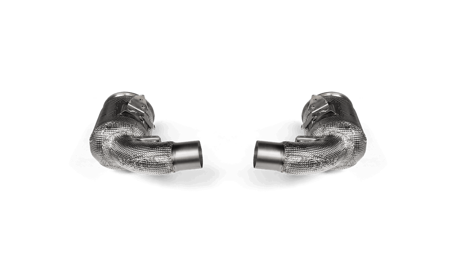 Akrapovic Link Pipe Set w Cat (SS) for Porsche 911 Turbo/Turbo S (992)
