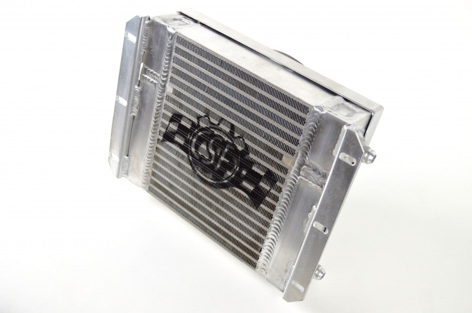 CSF Race 13.8L x 10H Dual Fluid BAR&PLATE HD OIL COOLER w/ 9' SPAL FAN (1/3 and 2/3 partition)