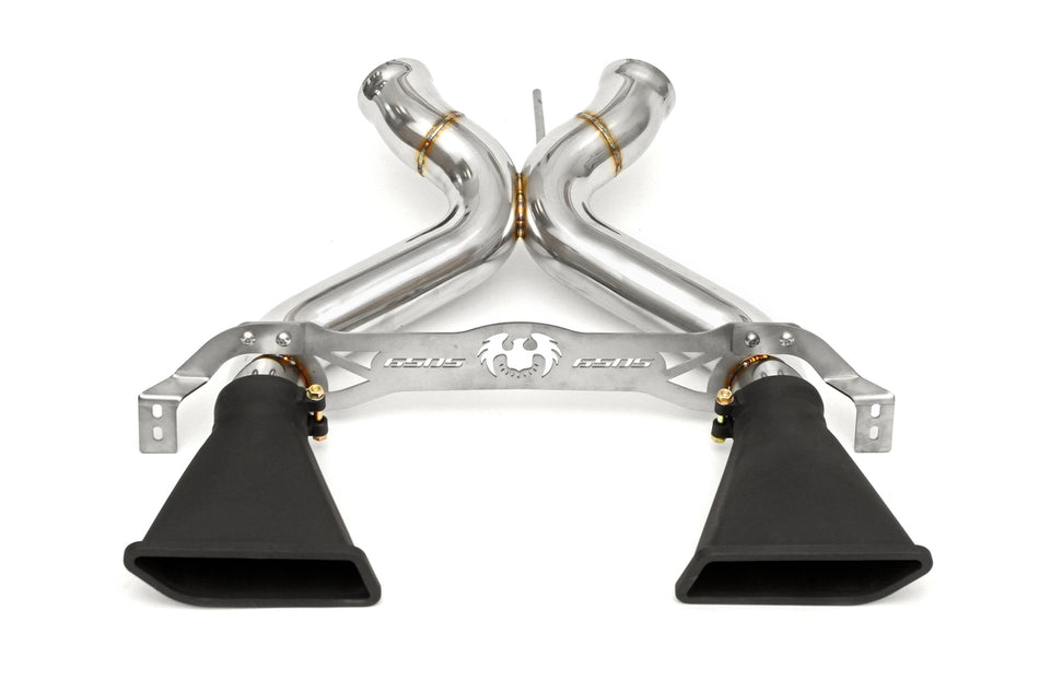 Fabspeed McLaren 650S Supersport X-Pipe Exhaust System w/ Tips - OEM Style Tips (Matte Black)