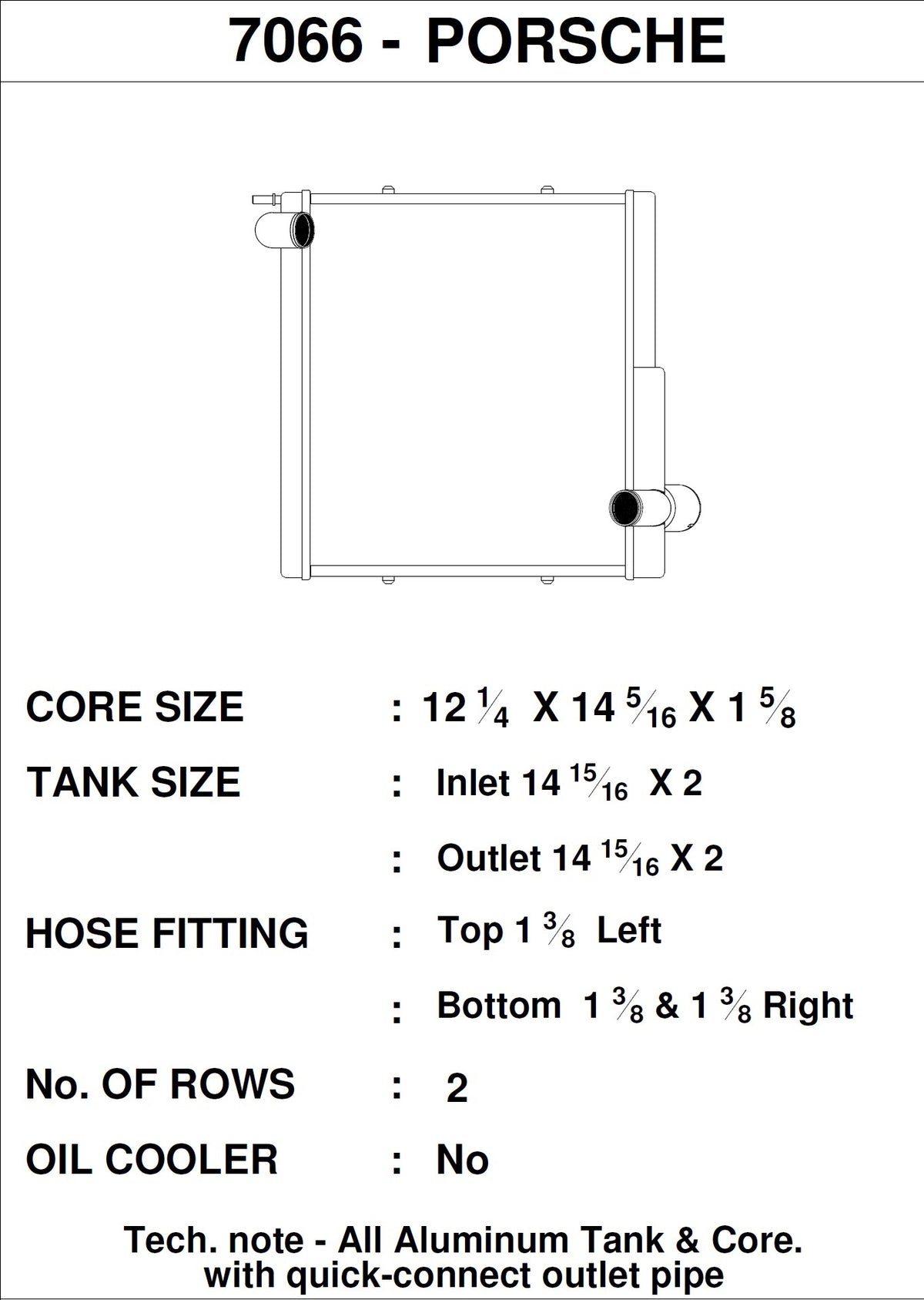 Porsche 991.1 Carrera / 981 Boxster / Cayman / GT4 (Right) All-Aluminum Radiator