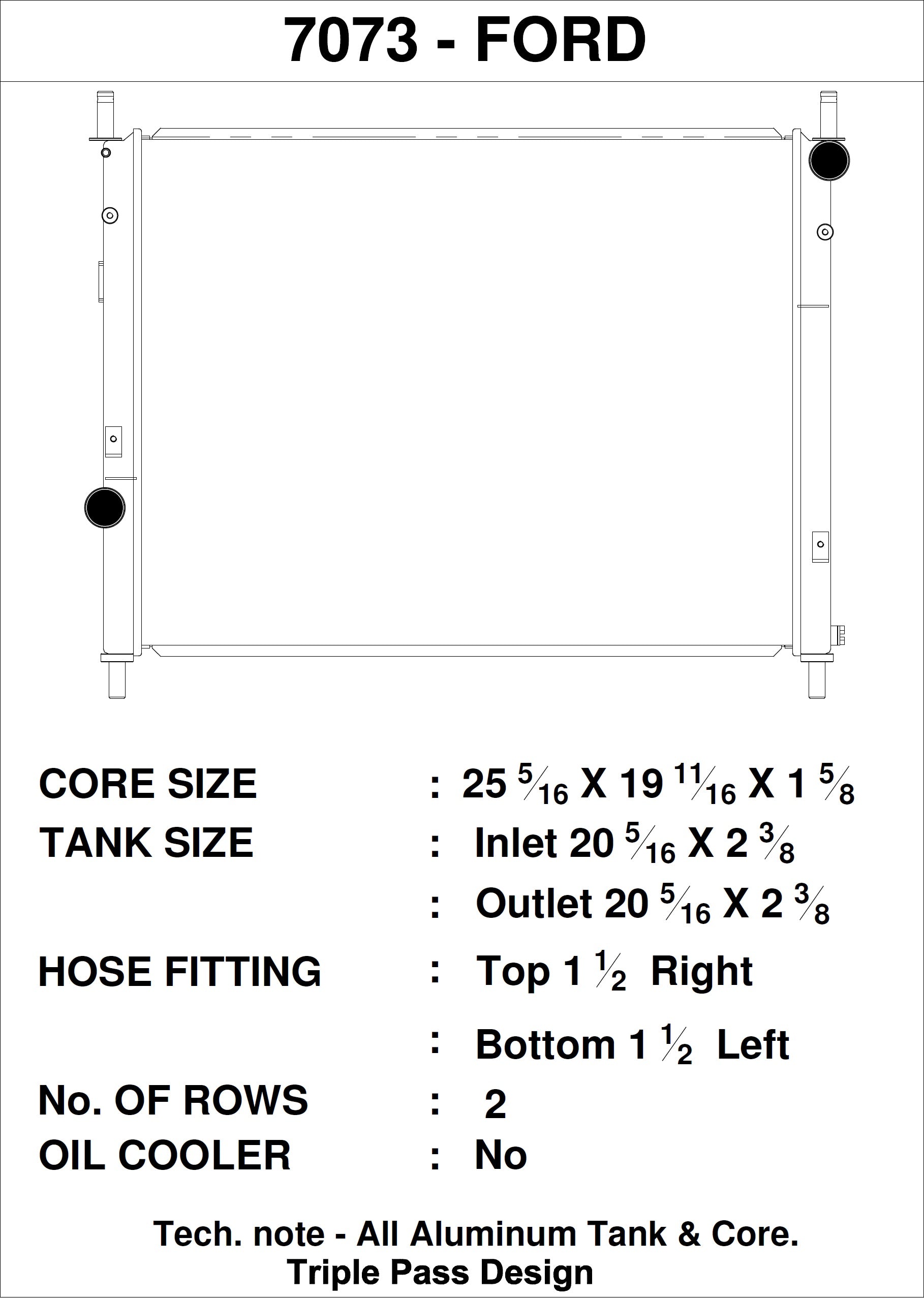2015+ Ford Mustang GT / Bullitt / GT350 / V6 All-Aluminum Radiator