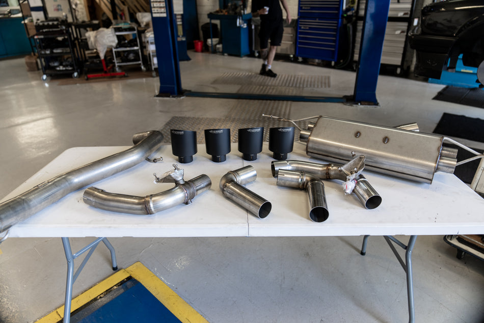 Milltek Cat-back - GPF/OPF80MM NON-RESONATED OPF BACK EXHAUST SYSTEM - BURNT TITANIUM TIPS - MK8 Golf R