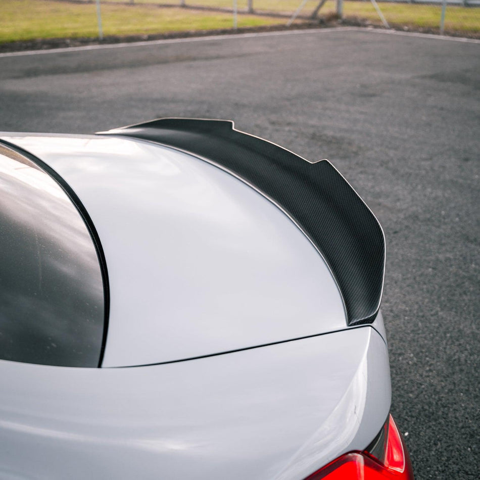 MHC+ BMW M3 Ducktail Style Rear Spoiler In Pre Preg Carbon Fibre (G80)