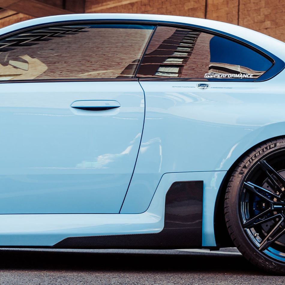 MHC+ BMW M2 G87 Performance Style Side Skirts In Pre Preg Gloss Carbon Fibre (G87)
