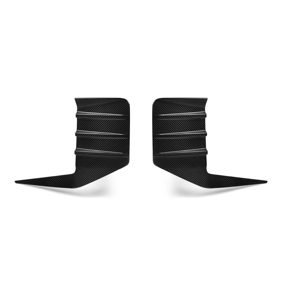 MHC+ BMW M2 G87 Performance Style Rear Rear Bumper Inserts In Pre Preg Gloss Carbon Fibre (G87)