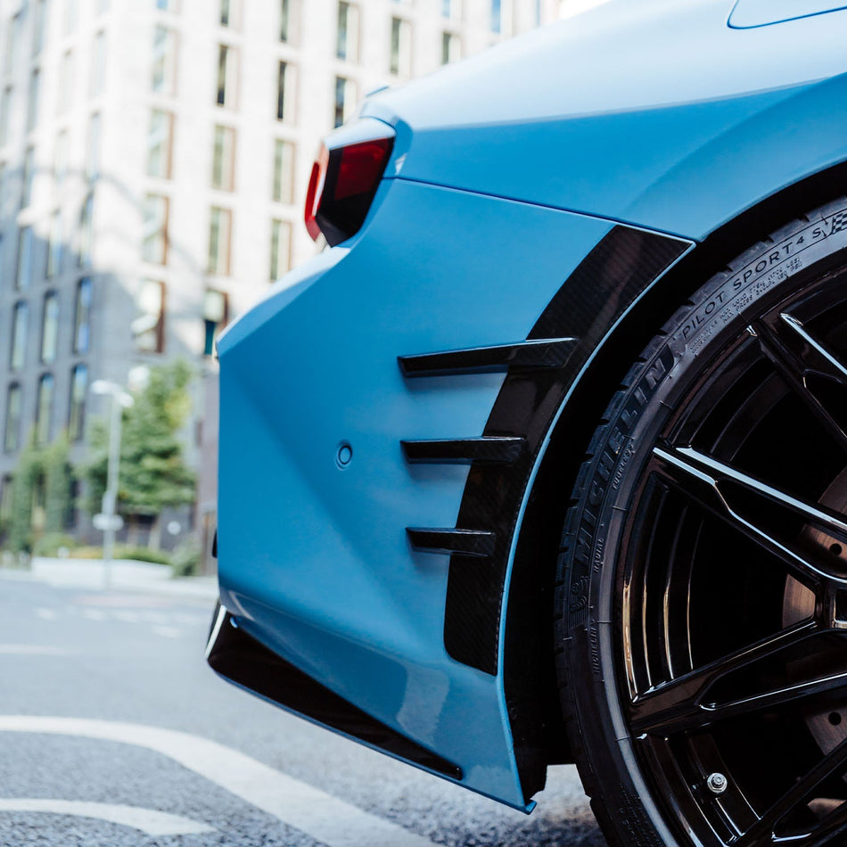 MHC+ BMW M2 G87 Performance Style Rear Side Fender Trims In Pre Preg Gloss Carbon Fibre (G87)