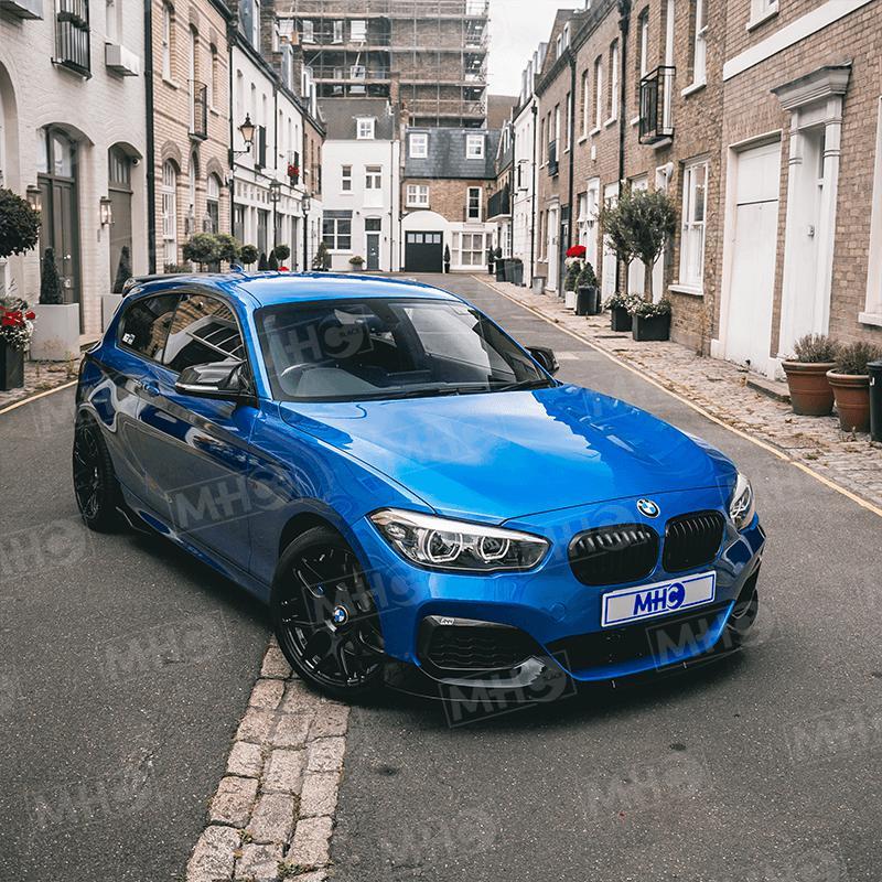 MHC Black BMW 1 Series Performance Style Front Splitter In Gloss Black (F20/F21)