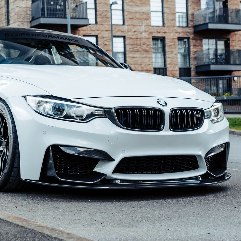MHC+ BMW M3/M4 GT Style Front Splitter In Gloss Pre Preg Carbon Fibre (F80/F82/F83)