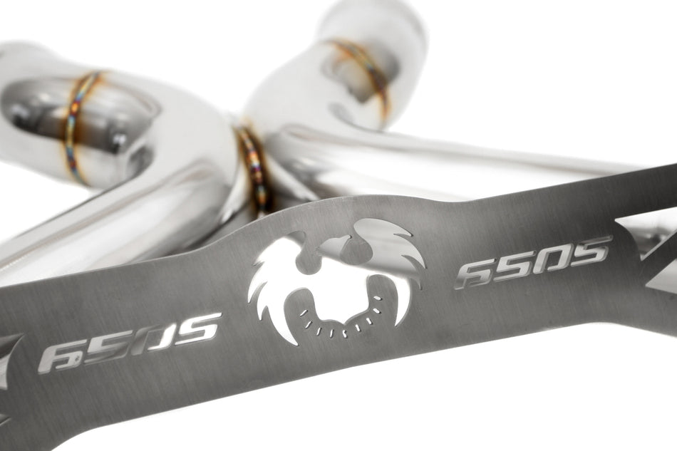 Fabspeed McLaren 650S Supersport X-Pipe Exhaust System w/ Tips - LT Style Dual Tips (Brushed)