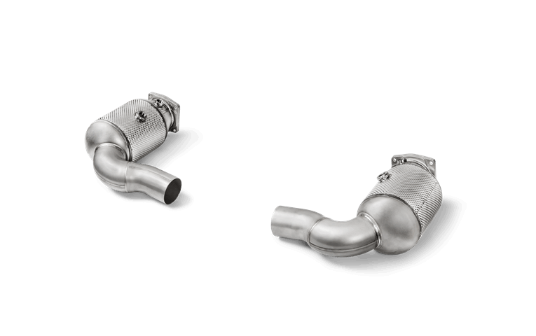 Akrapovic Link Pipe Set w Cat (SS) Porsche 911 Turbo / Turbo S (991.2)
