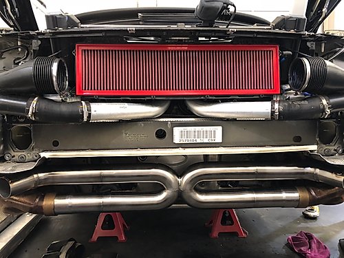 BRE Porsche 991 Turbo / S - Rear system Stainless